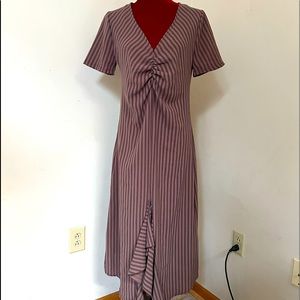 Zara brown and black striped dress
